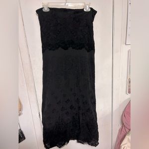 JPG black and velvet skirt